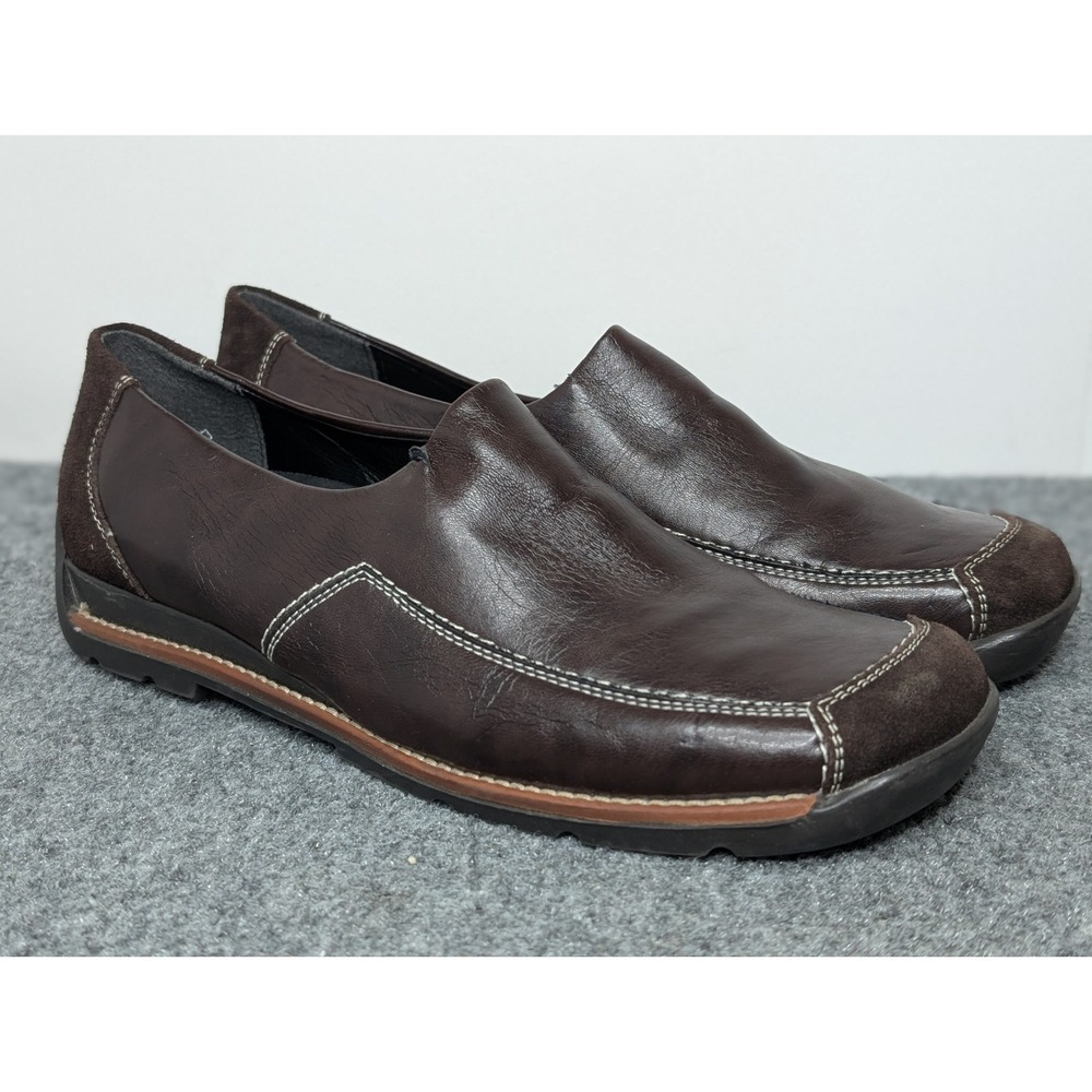 RIEKER Antistress Driving Loafer Size 41 Suede Leather Shoes Womens Slip on